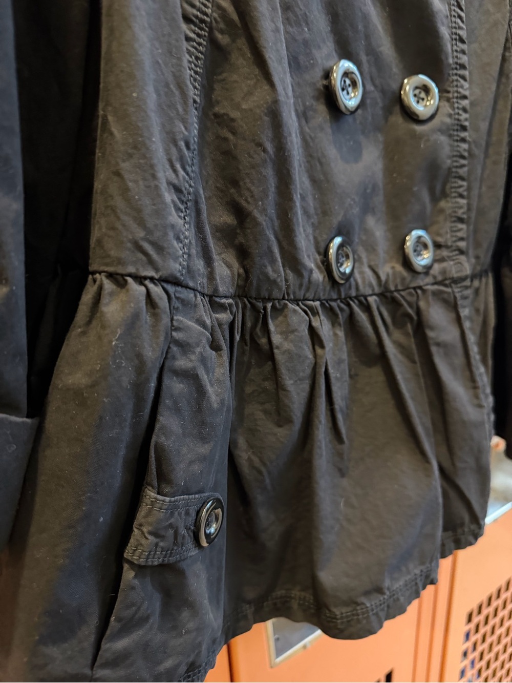 Ett Twa Anthropologie Black Peplum Double-Breasted Jacket. Size 10. EUC - Picture 5 of 5